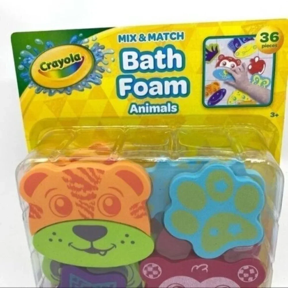 Crayola Bath Foam Animals 36 Pieces NEW Age 3+